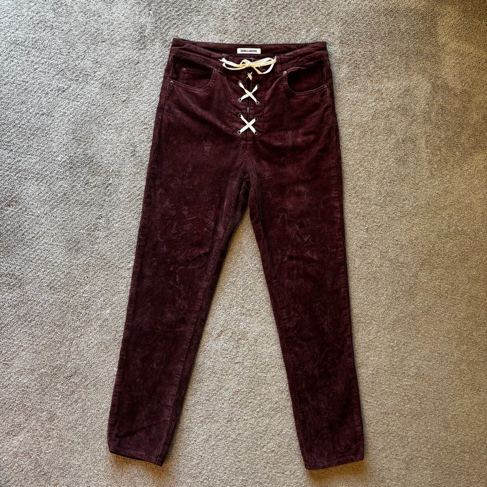 Billabong Lace Up Corduroy Pants 27